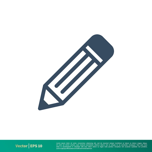 Pencil Education Icon Vector Logo Template Illustration Design Vector EPS 10