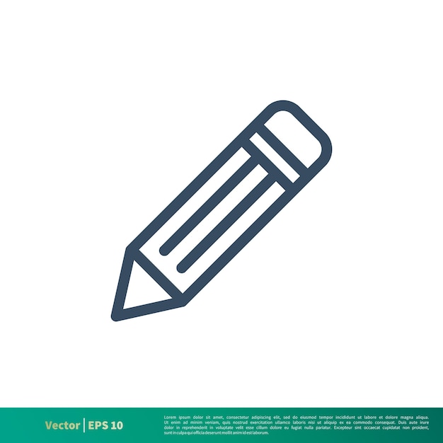 Pencil Education Icon Vector Logo Template Illustration Design Vector EPS 10