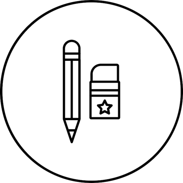 Pencil and eraser Icon