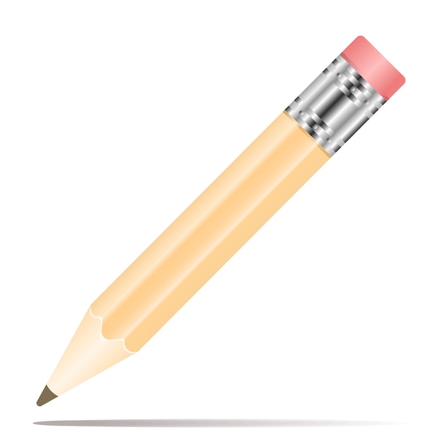 Pencil icon in flat design