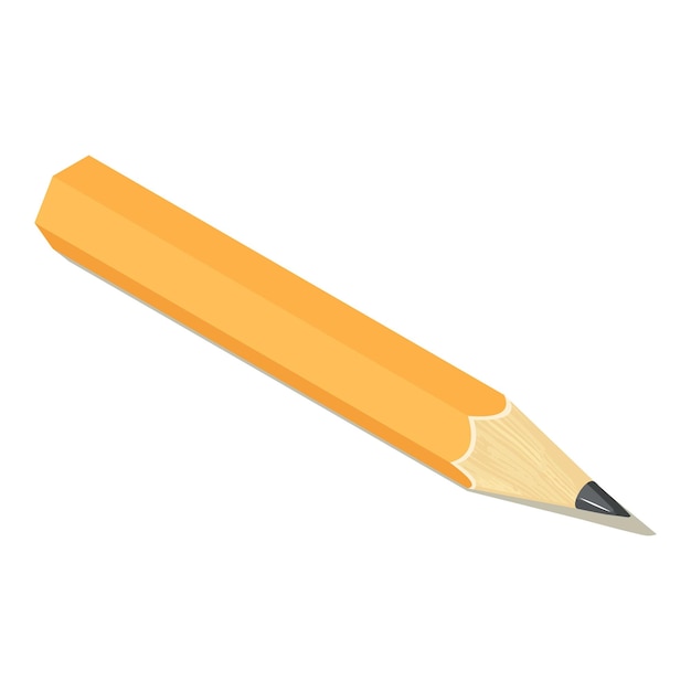 Pencil icon Isometric illustration of pencil vector icon for web