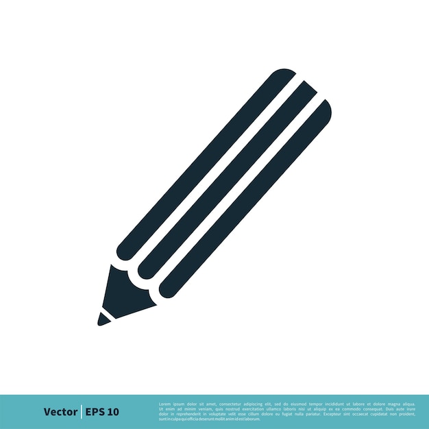 Pencil Icon Vector Logo Template Illustration Design Vector EPS 10