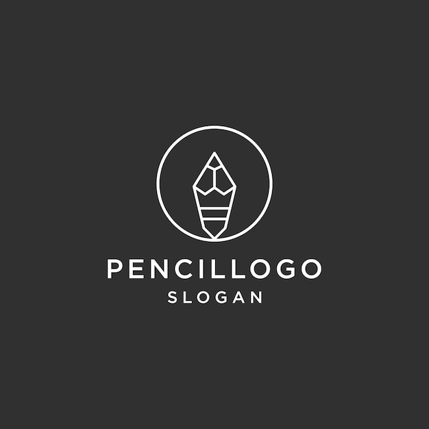 Pencil logo icon design template