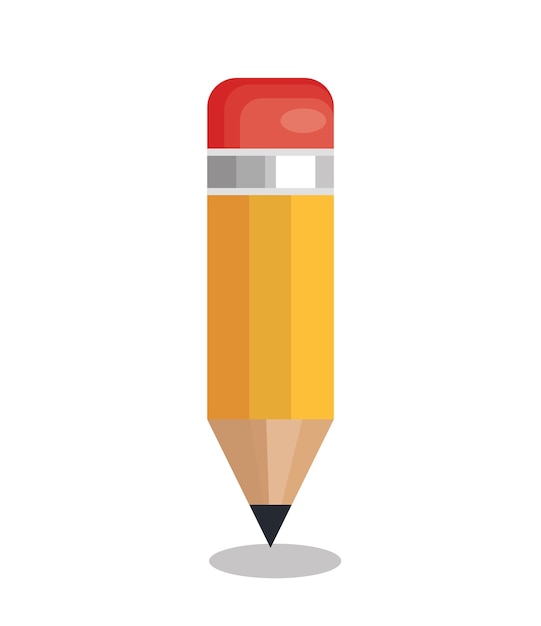 pencil school supply isolated icon 