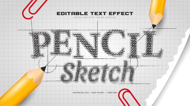 Pencil Sketch Text Effect