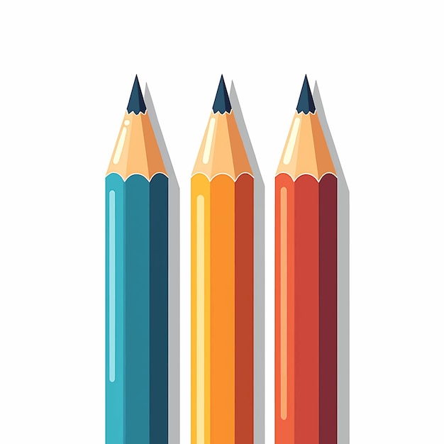 pencils colors supplies isolated icon vector illustration design