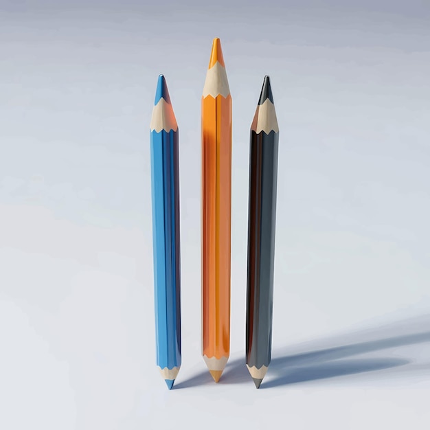 pencils colors supplies isolated icon vector illustration design