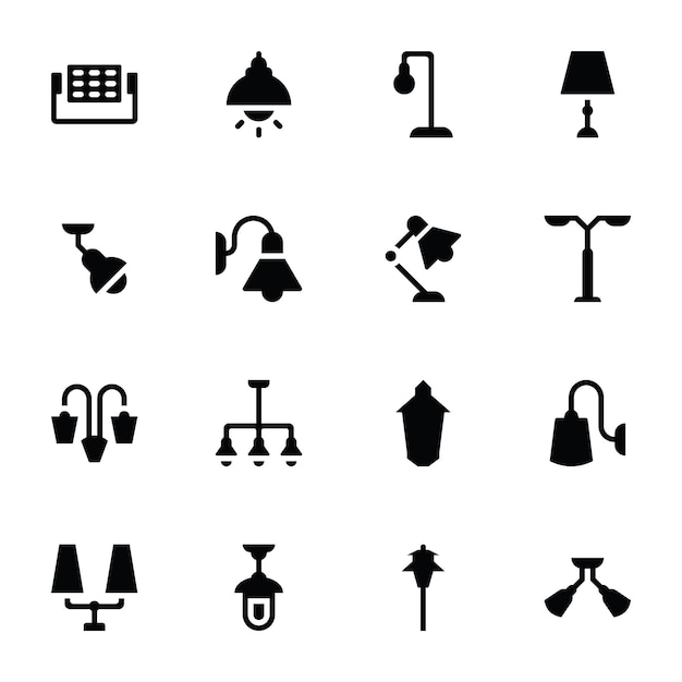 Pendant Lights and Fixtures Icons