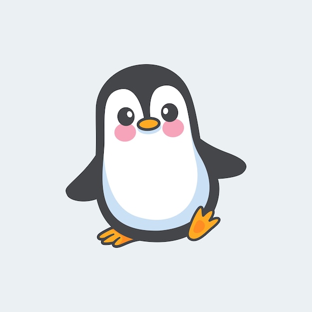 Penguin cartoon icon vector