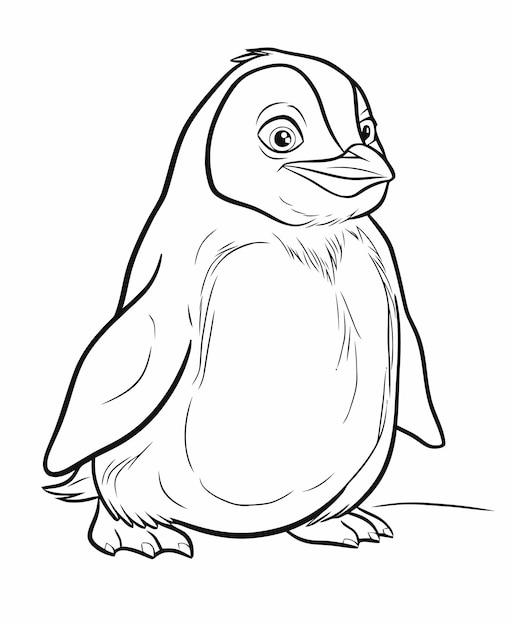 Penguin illustration penguin coloring book