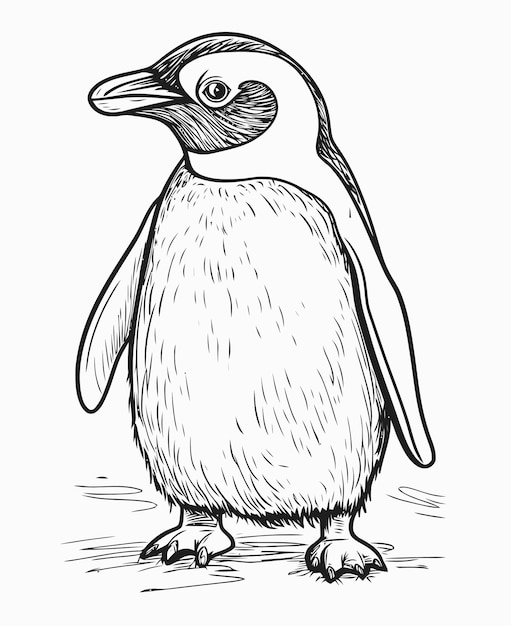 Penguin illustration penguin coloring book