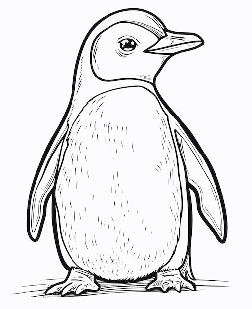 Penguin illustration penguin coloring book