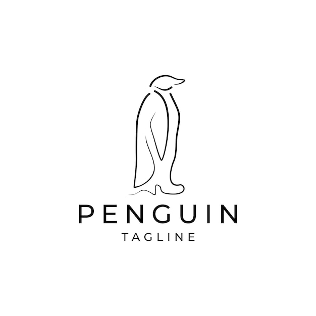 Penguin logo design icon template