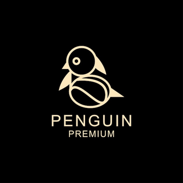 Penguin logo design icon template