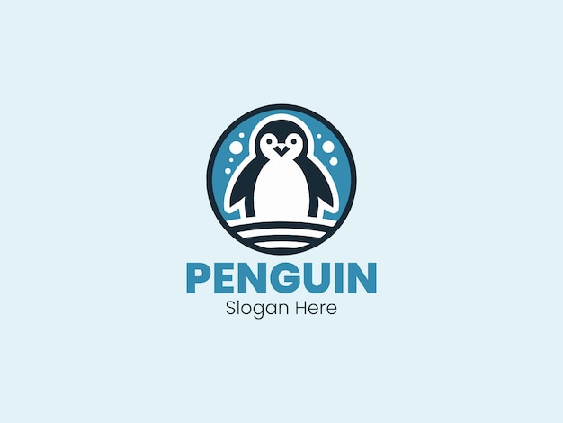 Vector penguin logo design vector template penguin logo