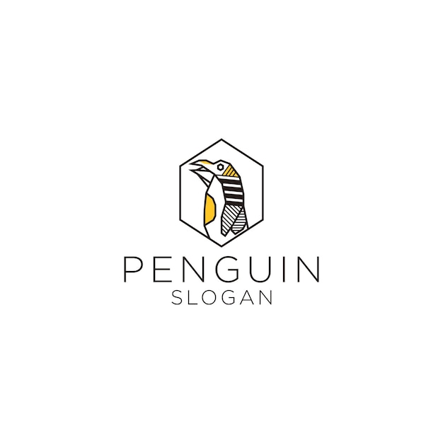 Penguin logo icon vector image