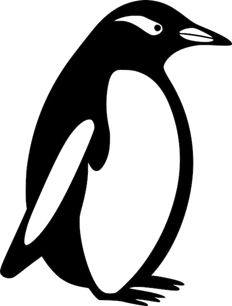 Penguin Minimalist and Flat Logo Vector illustration