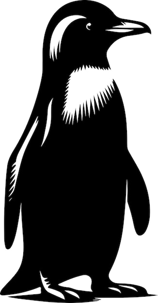 Vector penguin silhouette vector black color silhouette