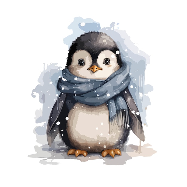 Penguin wearing scarf