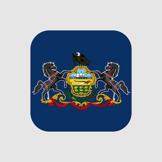 Pennsylvania state flag Vector illustration