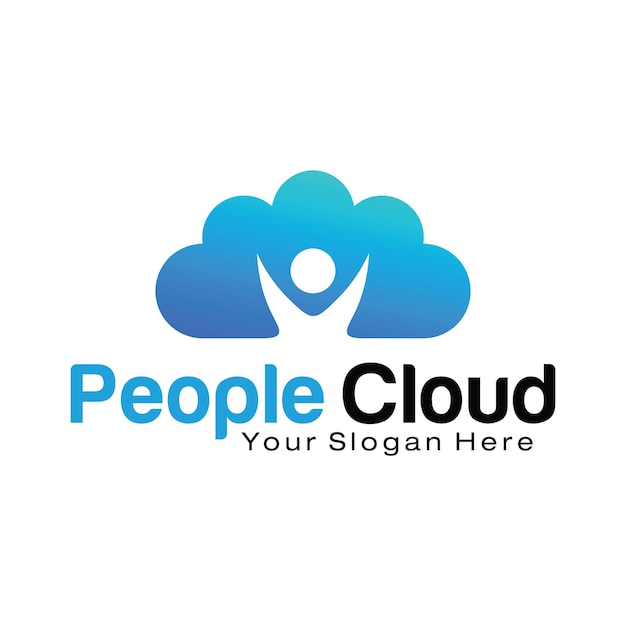 People Cloud logo design template