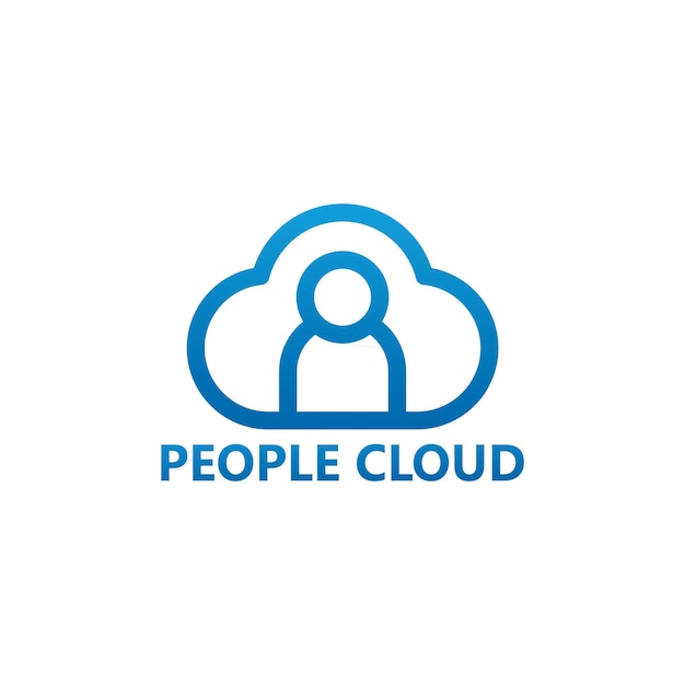 People Cloud Logo Template Design