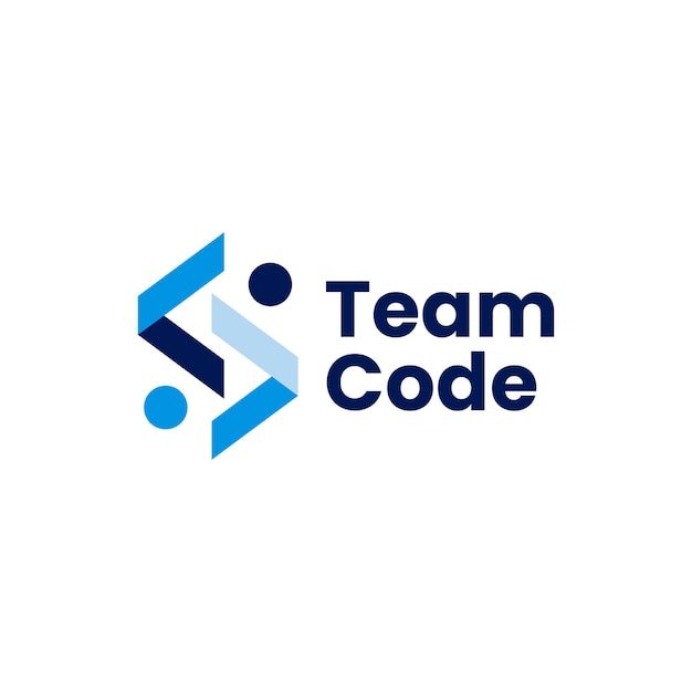 People code human developer website logo vector icon illustration