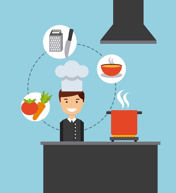 people cooking design, vector illustration eps10 graphic 