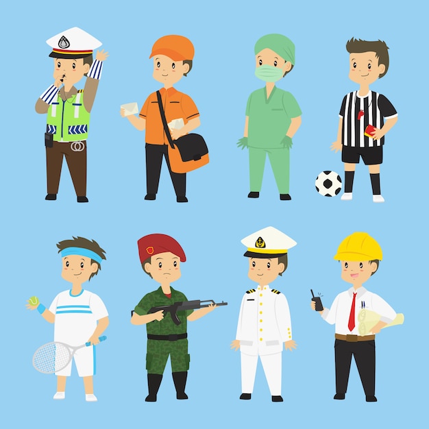 People in different occupations vector set