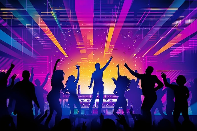 People Having Fun Party Vector Background