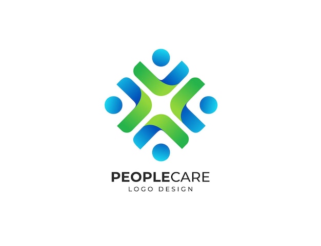 People Health Care Logo Design Template