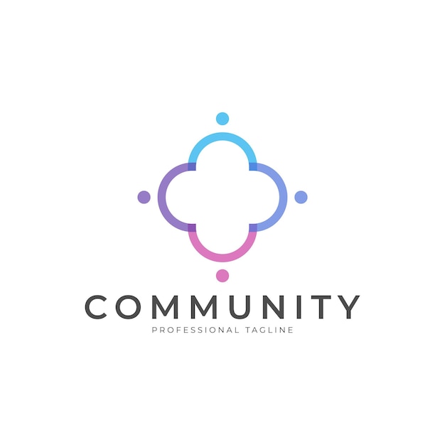 People human together family unity logo design