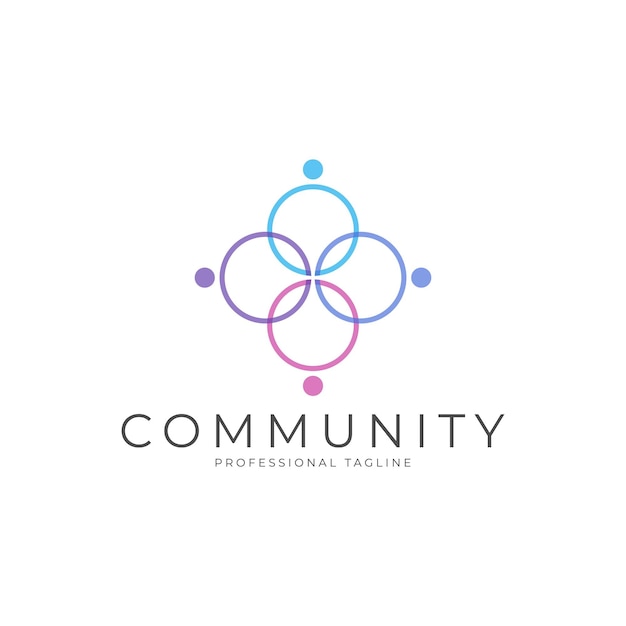 People human together family unity logo design