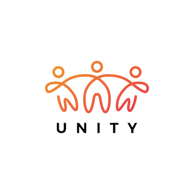 People human together family unity logo  icon illustration