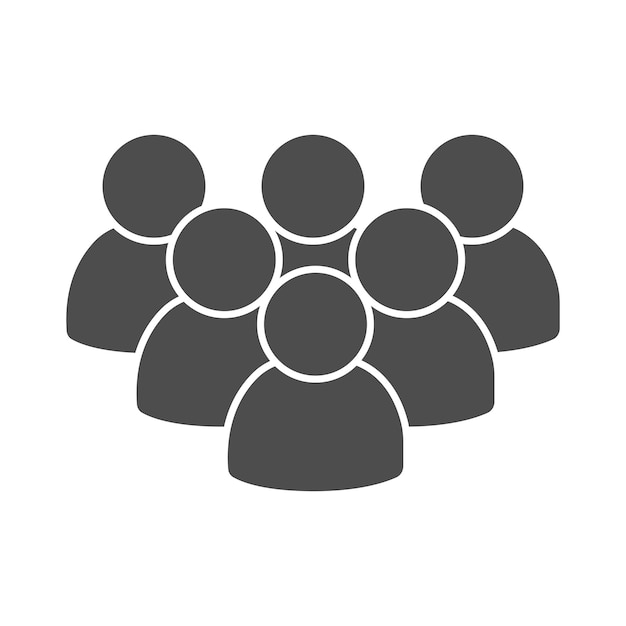 People icon in flat style Group of people symbol for your web site design logo app