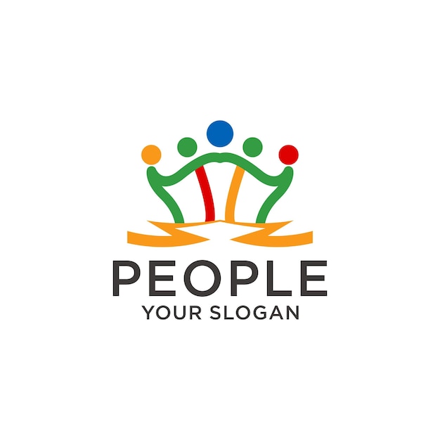 People logo design icon template