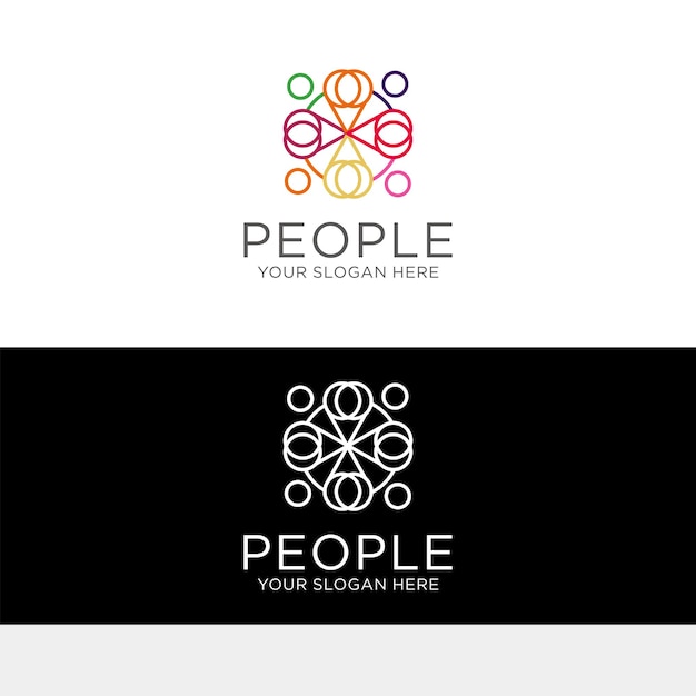 People logo design icon template