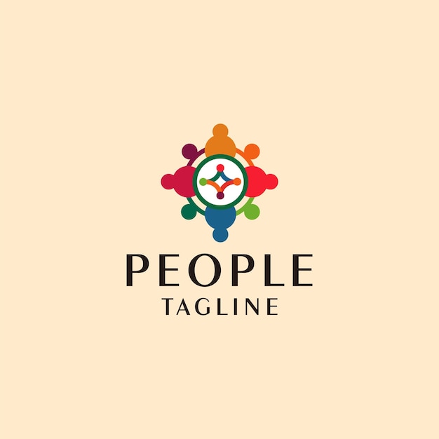 People logo design icon template