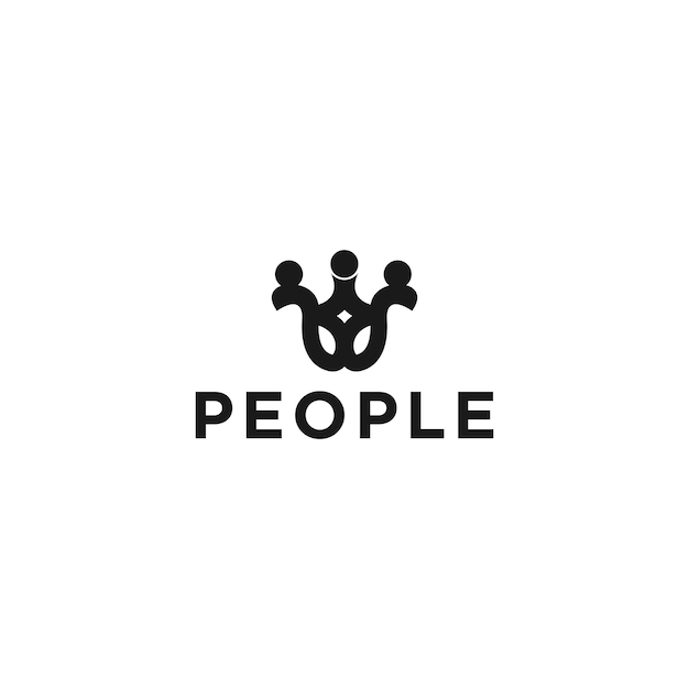 People logo icon design template flat vector