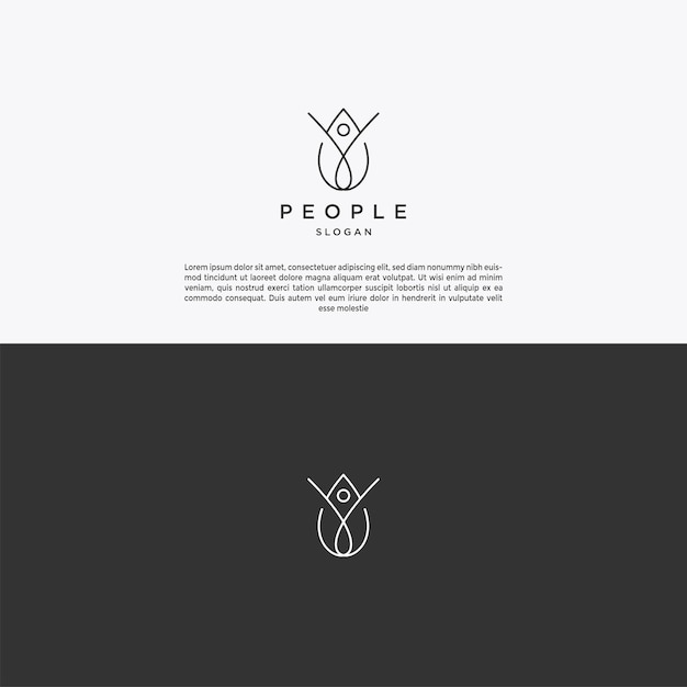 People logo icon design template