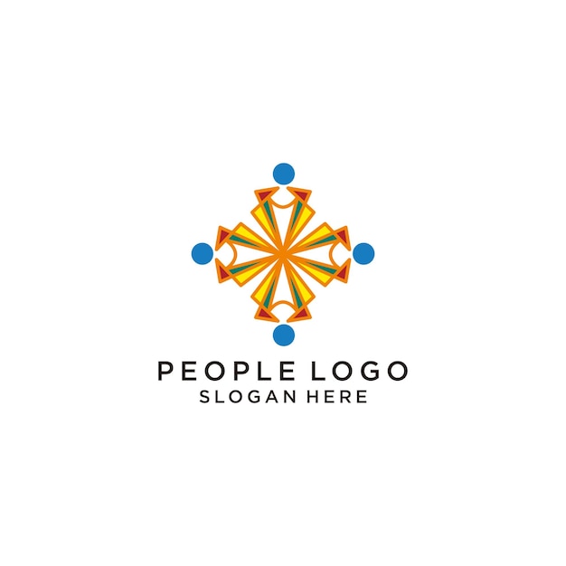 People  logo icon vector image