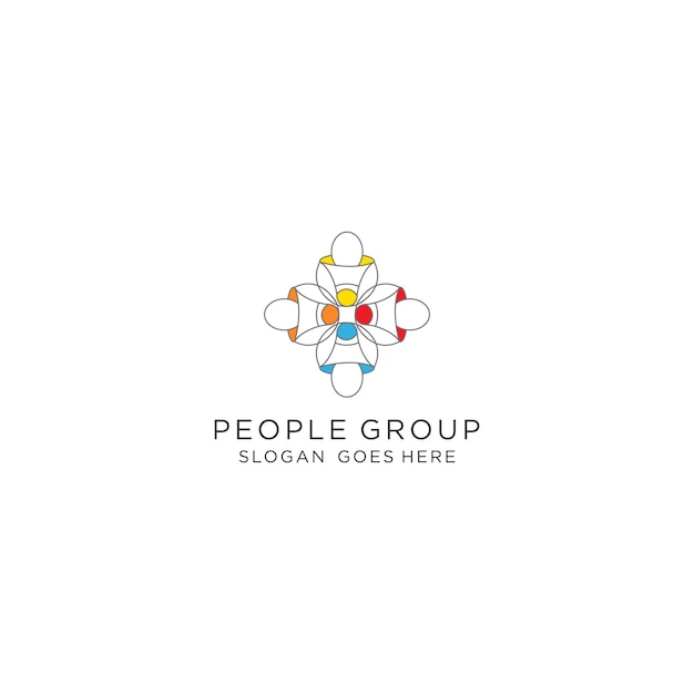 People logo icon vector image