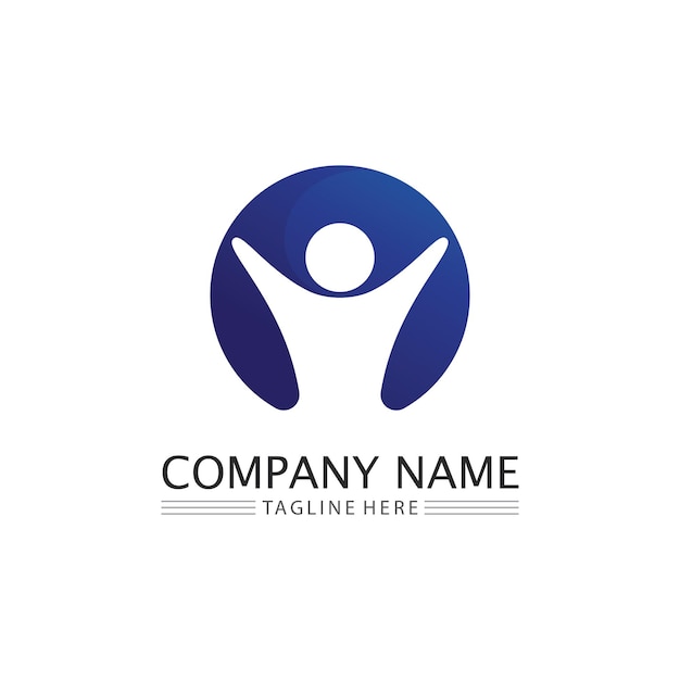 People logo Team Succes people work Group and Community Group Company and Business logo vector and design Care Family icon Succes logo