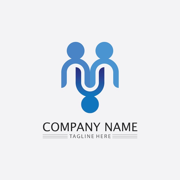 People logo Team Succes people work Group and Community Group Company and Business logo vector and design Care Family icon Succes logo