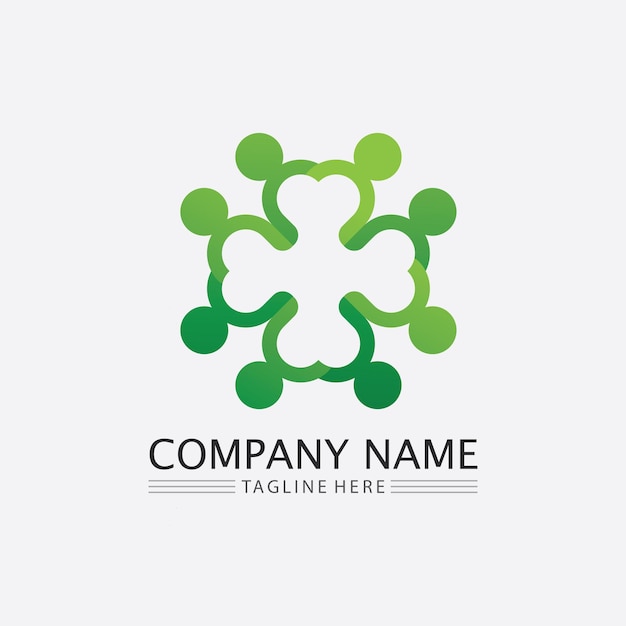 People logo Team Succes people work Group and Community Group Company and Business logo vector and design Care Family icon Succes logo