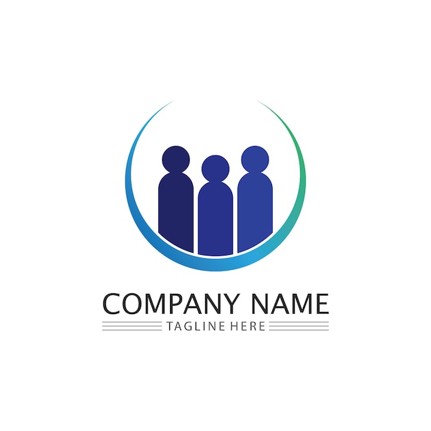 People logo Team Succes people work Group and Community Group Company and Business logo vector and design Care Family icon Succes logo