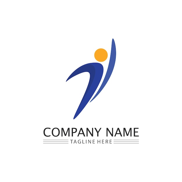 People logo Team Succes people work Group and Community Group Company and Business logo vector and design Care Family icon Succes logo