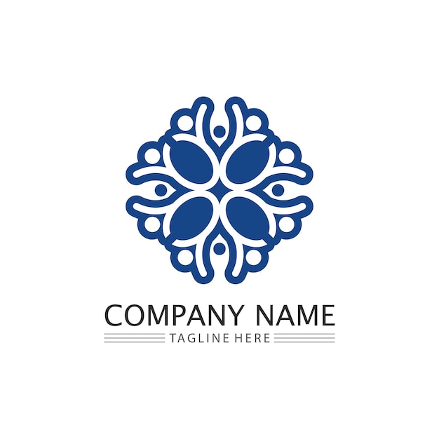 People logo Team Succes people work Group and Community Group Company and Business logo vector and design Care Family icon Succes logo