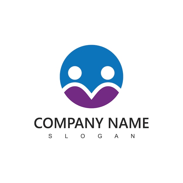 People Logo Template Charity Teamwork And Social Media Network Icon