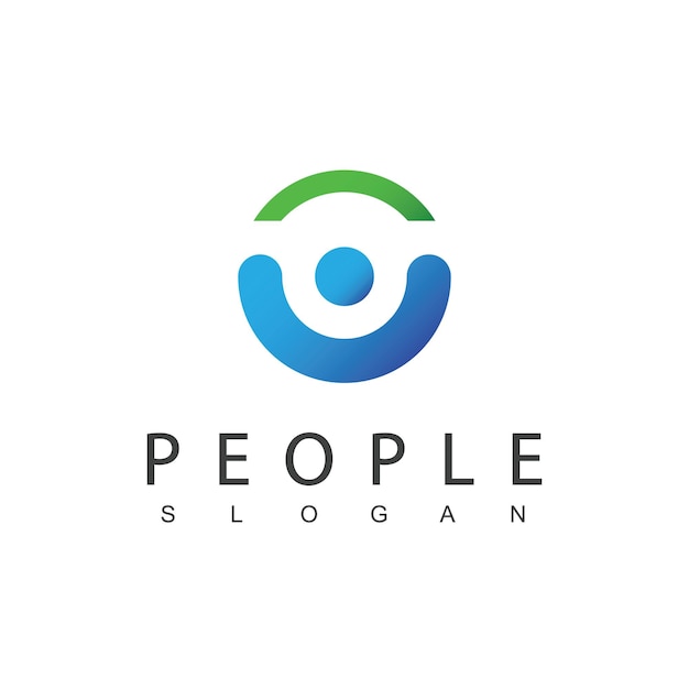 People Logo Vector In Isolated White Background